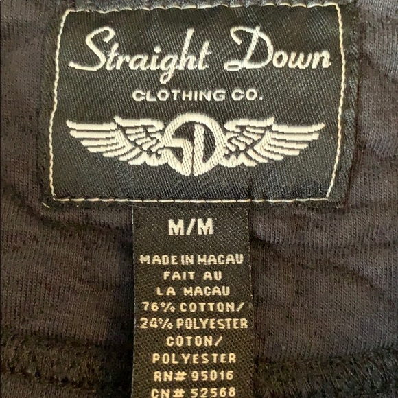Straight Down clothing co Navy Blue quilted M - Picture 4 of 8